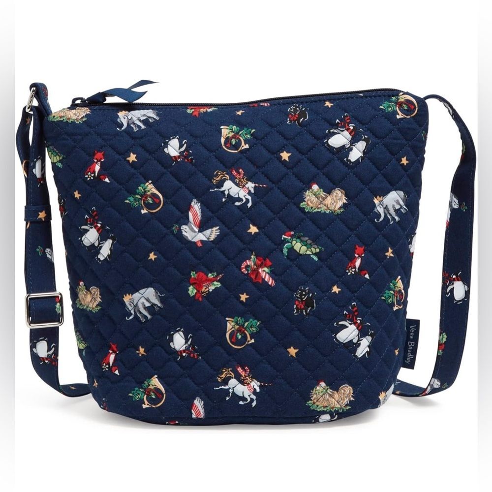 Vera Bradley Snow Globe Motifs Bucket Crossbody